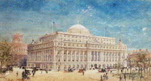 Rappresentazione di una Proposta Preliminare per la Dogana degli Stati Uniti, New York da Hughson Frederick Hawley