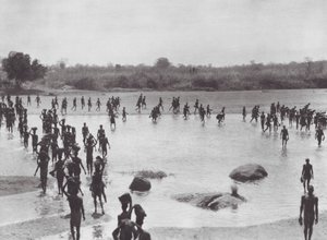 Africa: Morus costruisce un ponte vicino ad Amadi da Hugo Adolf Bernatzik