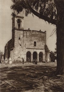 Messico: Amecameca, Cappella "Guadalupe" sul Sacro Monte (foto b/n)