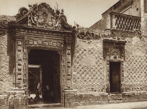 Messico: casa di epoca coloniale nella parte nord-orientale della capitale (foto b/n) da Hugo Brehme