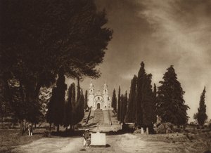 Messico: Cholula, Chiesa di Guadalupe (foto b/n) da Hugo Brehme