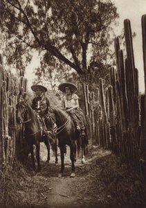 Messico: messicani in costume nazionale (foto b/n) da Hugo Brehme