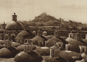 Messico: Piramide de Cholula (foto b/n) da Hugo Brehme