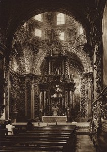 Messico: Puebla, cappella della chiesa di San Domingo (foto b/n) da Hugo Brehme
