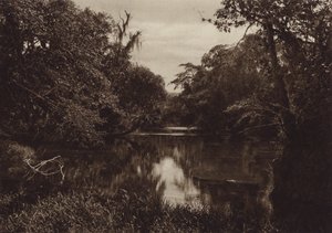 Messico: Tamasopo, Panorama del rio, Stato di Vera Cruz (foto b/n)