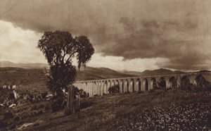 Messico: antica condotta idrica spagnola di Los Remedios (foto b/n) da Hugo Brehme