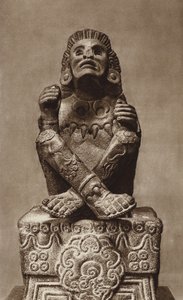 Messico: Xochipilli con maschera, Museo Nazionale (foto b/n) da Hugo Brehme
