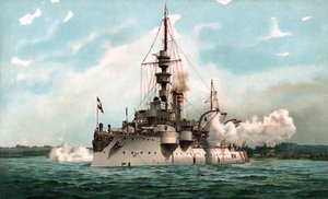 S.M. Kustenpanzerschiff Odin in saluto da Hugo Graf