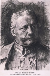 Hindenburg, da Hindenburg pubblicato da Daterlandijrcher Derlag & H Weller Berlin, 1928 da Hugo Vogel