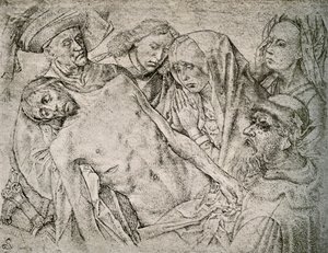 Disegno dopo la Deposizione dalla Croce, ca. 1460-1480, 1908 da Hugo van der Goes