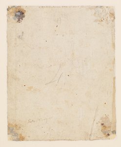 Iscrizione sul retro: centro superiore, inchiostro marrone, mano italiana del XVIII secolo: "Sandro scrive che sicuro fia"; sotto, inchiostro marrone, mano del XIX secolo: "Petro Perugino" da Hugo van der Goes