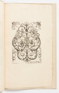 Tavola 13, da Diverses pièces de serruriers (Varie progettazioni per fabbri) da Hugues Brisville