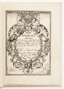 Pagina del Titolo, da Diverses pièces de serruriers (Vari Disegni per Fabbri) da Hugues Brisville