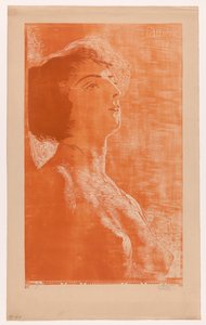 Ritratto di una donna con busto nudo