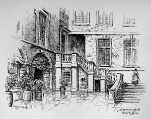 Cortile della Brewers Hall da Hume Nisbet