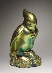 Pappagallo, realizzato alla manifattura Zsolnay, c.1910