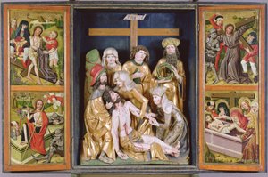 Altare della Passione, Janosret, 1480-90 (legno dipinto e dorato) da Hungarian School