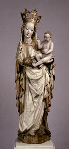 La Vergine e il Bambino dalla Chiesa dei Santi Filippo e Giacomo a Toporc, c.1420 (legno dipinto e dorato)