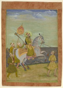 Ritratto Equestre di Bahadur Shah da Giovane, Mughal, c.1690 da Hunhar I (attr. to)