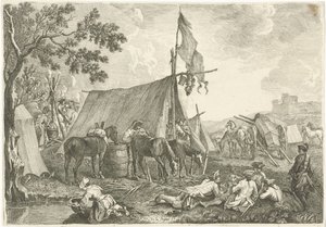 Paesaggio con un accampamento militare
