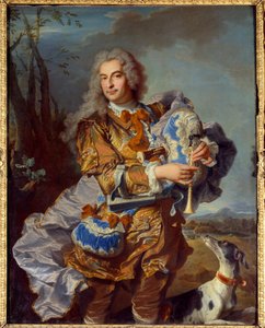 Ritratto del presidente a mortaio di Gueidan in Celadon o suonatore di musette da Hyacinthe Francois Rigaud