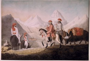 William Moorcroft e Hearsey sulla strada per il Lago Mansarowar (Tibet) 1812 da Hyder Jung Hearsey