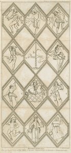 Finestra di Vetro di Betley - Ballerini Morris (incisione)