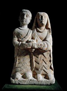 Arte iberica: statuetta di una coppia che fa un