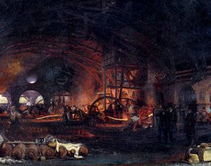Rivoluzione Industriale: La grande forge de Fourchambault (dettaglio)