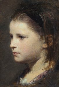 Testa di una giovane ragazza da Ignace Henri Jean Fantin Latour