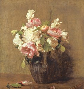 Peonie bianche e rosa, narcisi da Ignace Henri Jean Fantin Latour