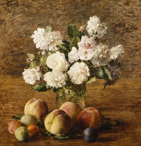 Natura morta: rose e frutti, 1878