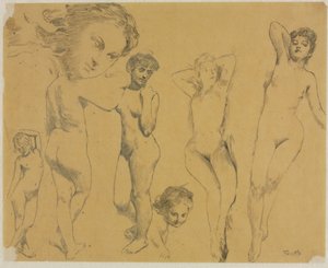 Studi di Nudi Femminili, c. 1895