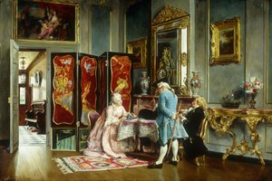 Figure in un interno elegante, 1879 da Ignacio Leon y Escosura