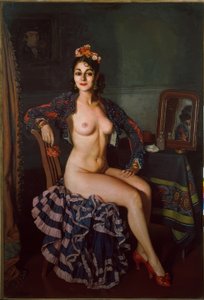 Ritratto di La Oterito nel suo camerino da Ignacio Zuloaga y Zabaleta