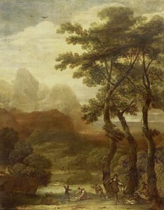 Paesaggio con cacciatori