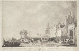 Arrivo di Napoleone e Giuseppina ad Anversa, 1803 da Ignatius Joseph van den Berghe