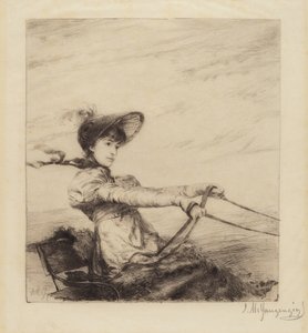 Senza titolo (Donna che guida una carrozza) da Ignaz Marcel Gaugengigl