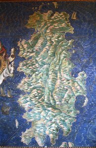 Carta della Sardegna - Galleria delle carte geografiche - Musei Vaticani. da Ignazio Danti