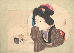 Stampa [donna e cuccioli] da Ikeda Eisen