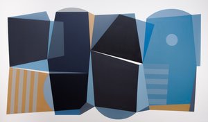 Armonia geometrica blu da Ildefonso Martín