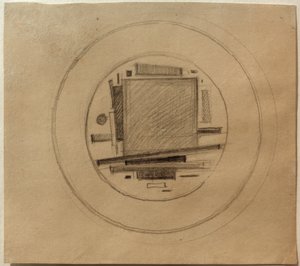 Progetto di pittura suprematista per porcellana