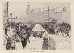 La Prospettiva Nevsky in inverno da Ilya Efimovich (after) Repin