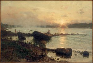 Sulla Dvina occidentale. Alba da Ilya Efimovich Repin