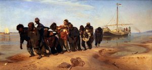I trasportatori di chiatte sul Volga, 1872-1873