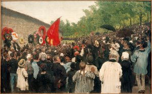 Raduno annuale al muro dei comunardi da Ilya Efimovich Repin