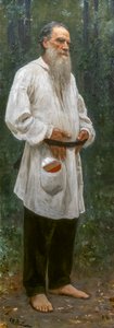 Lev Tolstoj a piedi nudi da Ilya Efimovich Repin