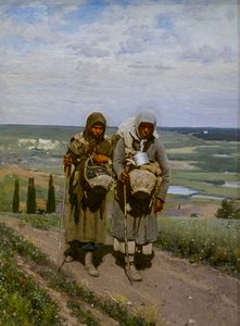 Donne pie in pellegrinaggio da Ilya Efimovich Repin