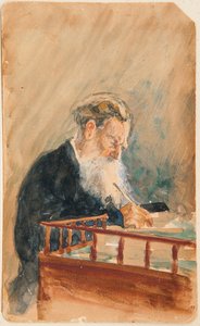 Ritratto dello scrittore Lev Tolstoj (1828-1910) da Ilya Efimovich Repin