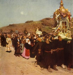 Processione nella Gubernia di Kursk, 1880-1883, 1965 da Ilya Efimovich Repin